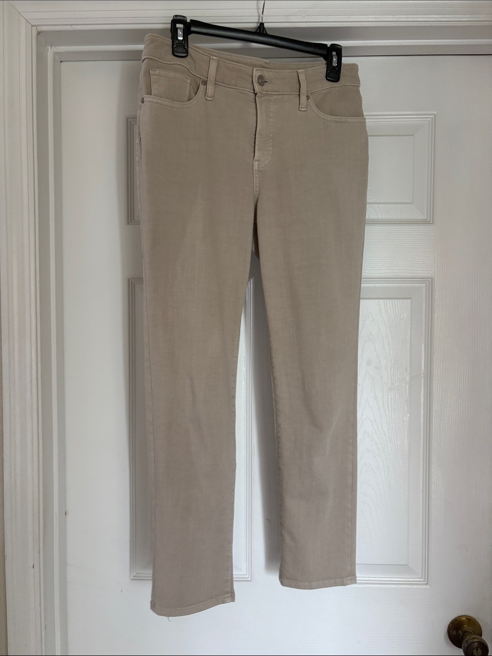 Chico’s so slimming girlfriend, slim leg ankle khaki denim jean